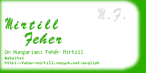 mirtill feher business card